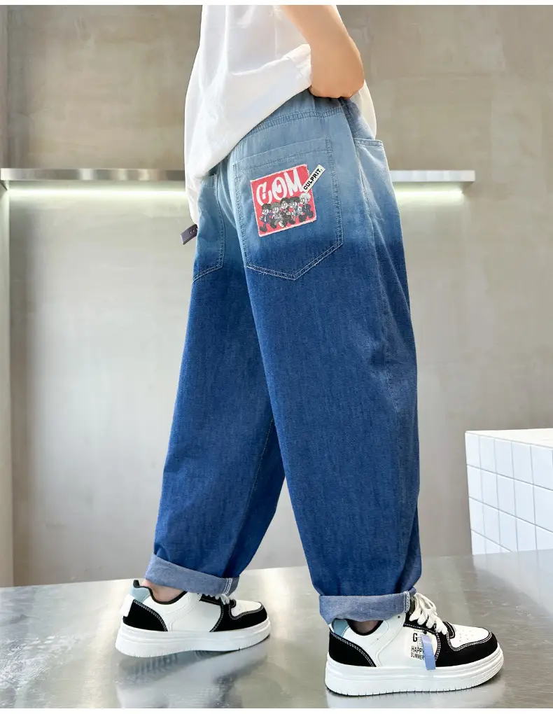 Children Denim Pants 2025 Summer Anti-Mosquito Loose Casual Boys — feature 22