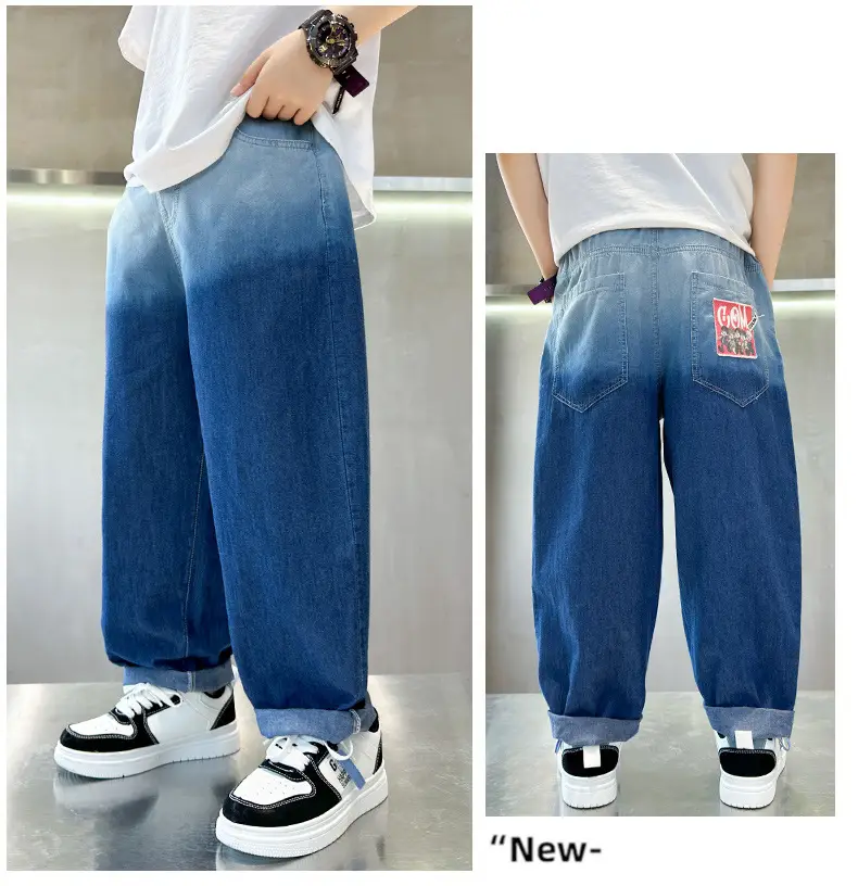 Children Denim Pants 2025 Summer Anti-Mosquito Loose Casual Boys — feature 23