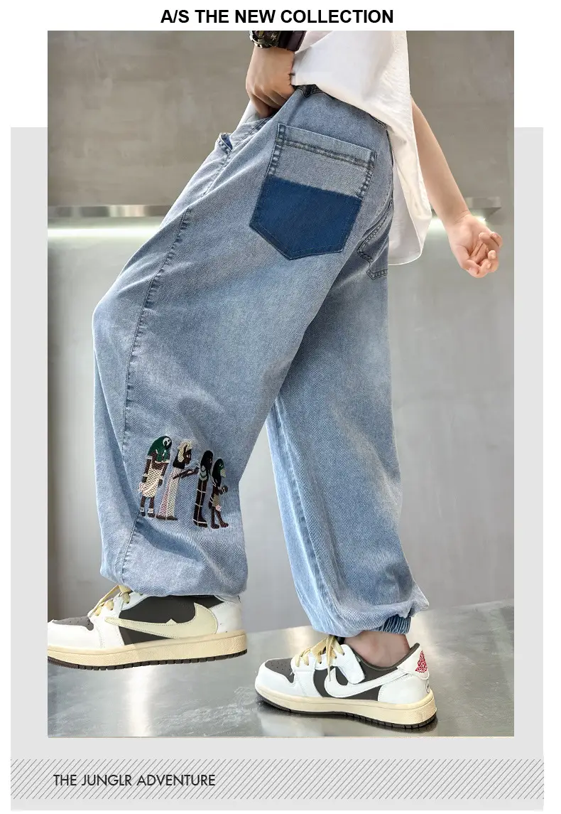 Children Denim Pants 2025 Summer Anti-Mosquito Loose Casual Boys — feature 25