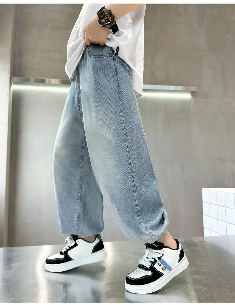 Children Denim Pants 2025 Summer Anti-Mosquito Loose Casual Boys — feature 30