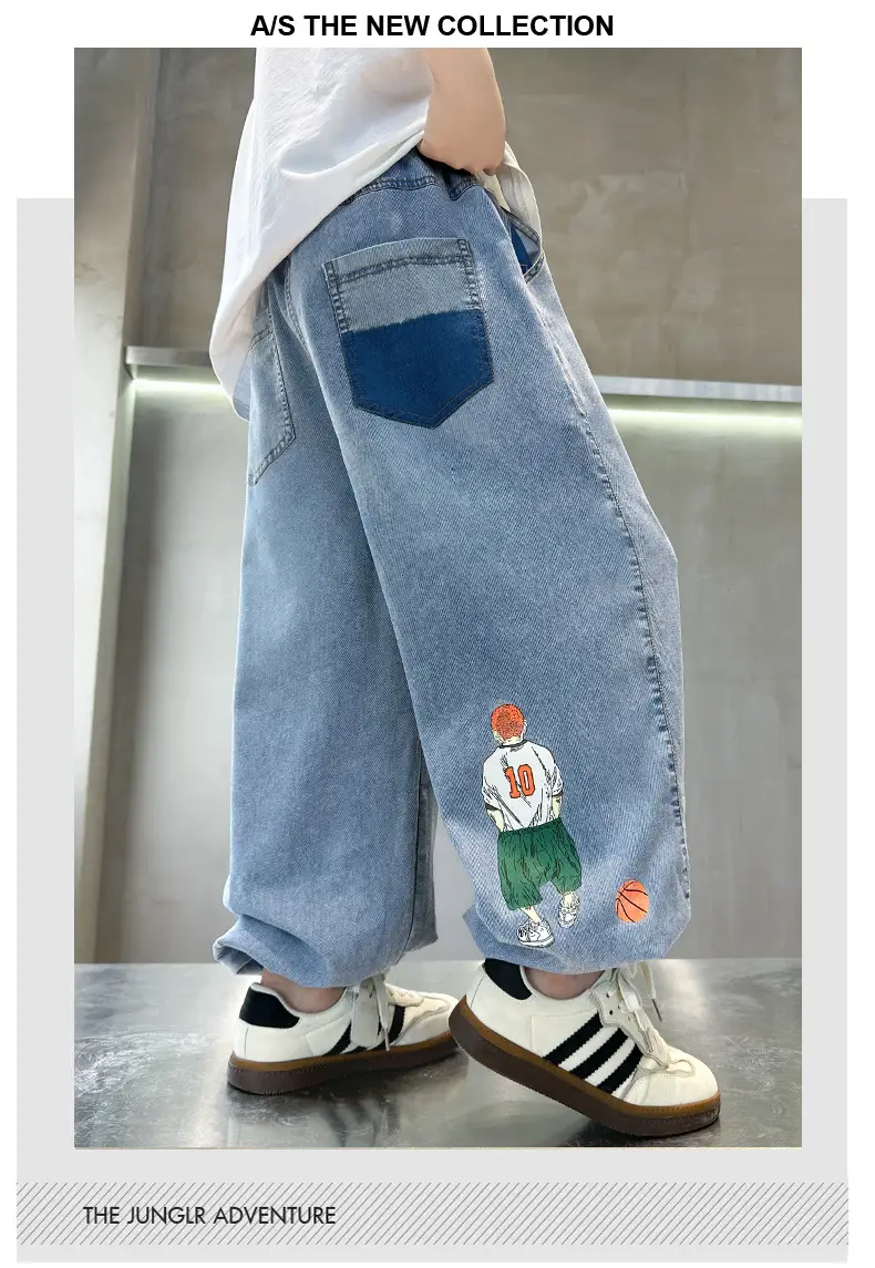 Children Denim Pants 2025 Summer Anti-Mosquito Loose Casual Boys — feature 7