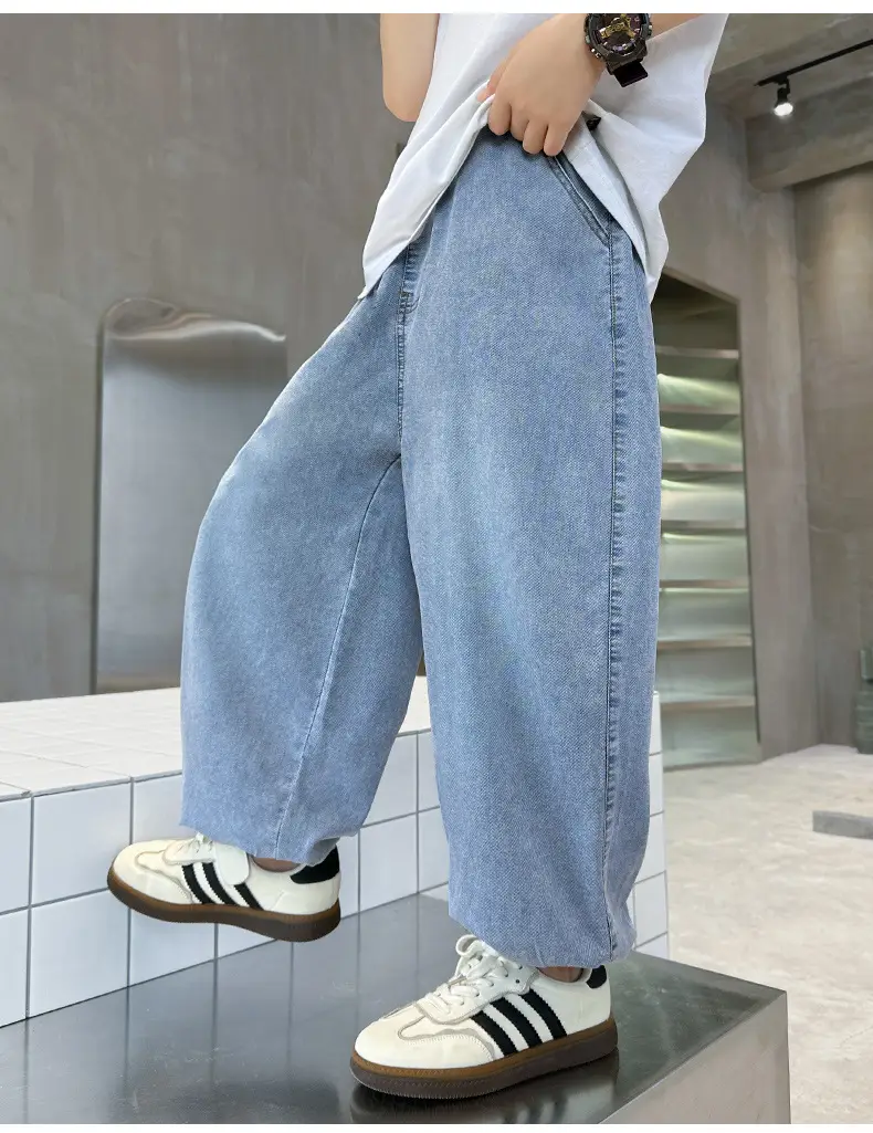 Children Denim Pants 2025 Summer Anti-Mosquito Loose Casual Boys — feature 8