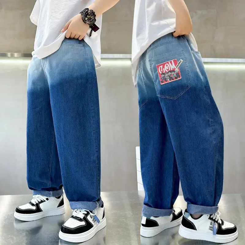 Children Denim Pants 2025 Summer Anti-Mosquito Loose Casual Boys - Image 3