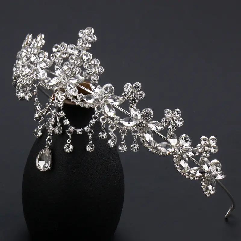 New Rhinestone Alloy Crown Tassel Claw Chain Headset Portrait Travel Hanfu Accessories Bride Wedding Accessories — feature 2