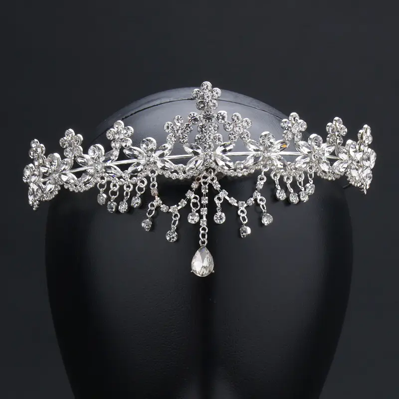 New Rhinestone Alloy Crown Tassel Claw Chain Headset Portrait Travel Hanfu Accessories Bride Wedding Accessories — feature 7