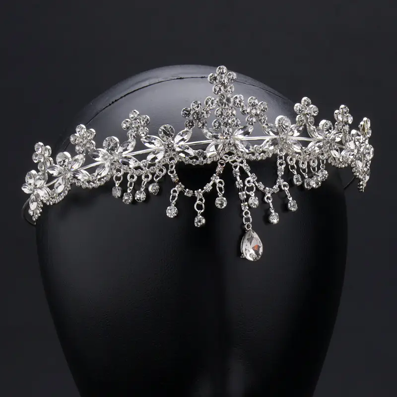New Rhinestone Alloy Crown Tassel Claw Chain Headset Portrait Travel Hanfu Accessories Bride Wedding Accessories — feature 8