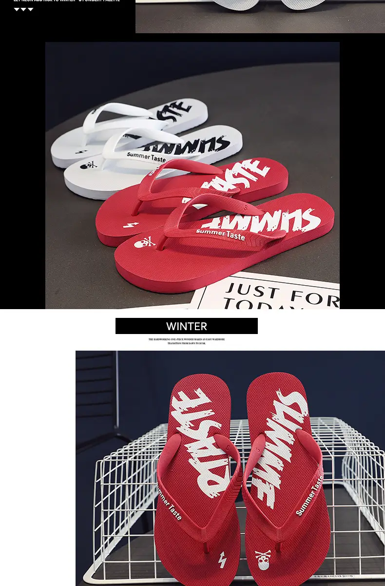 Foreign trade flip-flops men's sandals and slippers summer wear clip feet non-slip boys beach trend outdoor outdoor rubber — feature 8