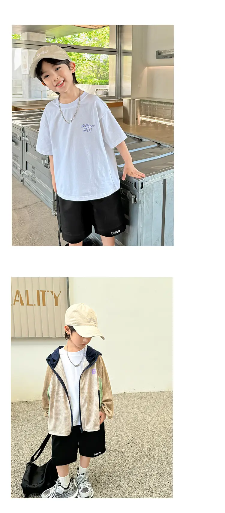 Boys Pure Cotton Short Sleeve T-Shirt White Black — feature 10