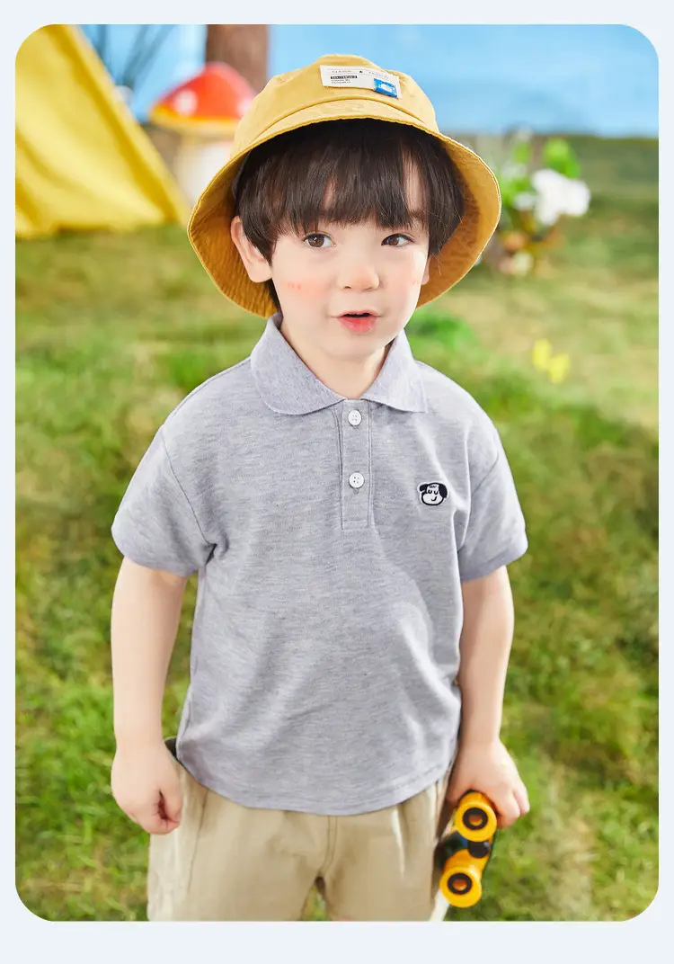 Boys Polo Shirt Short Sleeve Cotton Pique Multi Color — feature 25