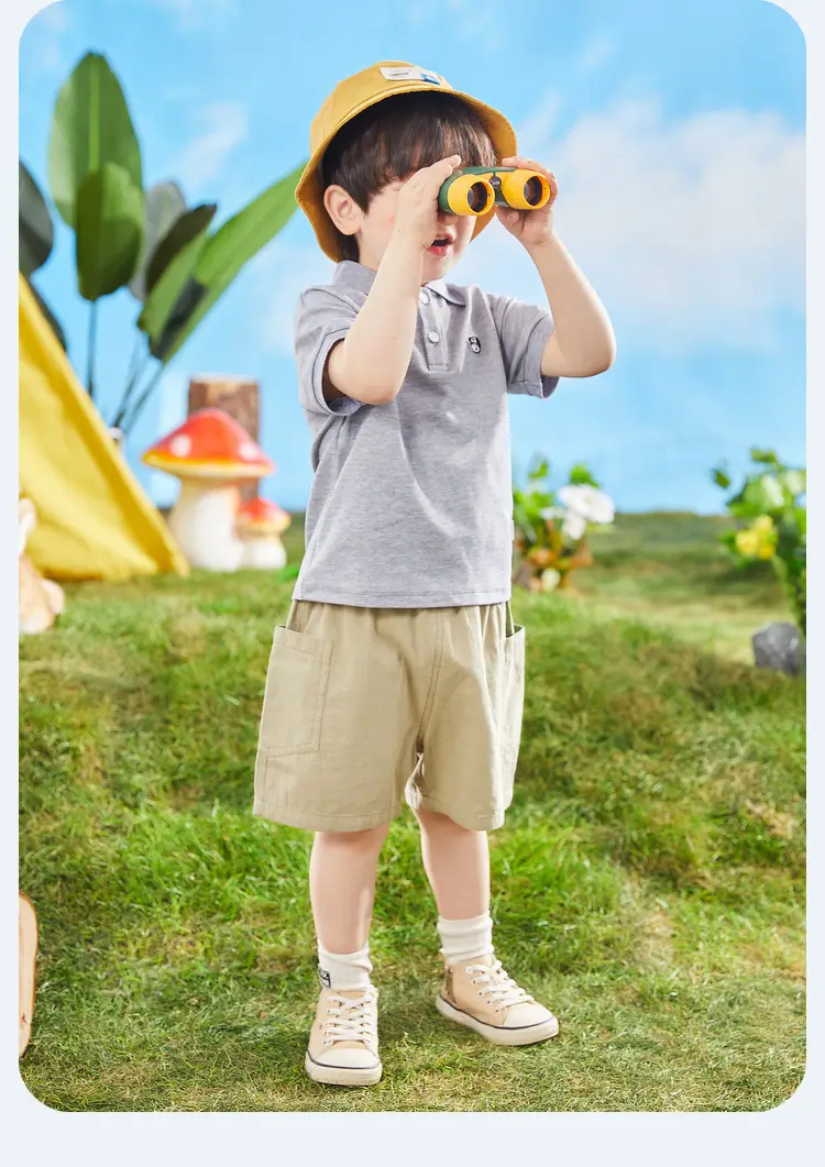 Boys Polo Shirt Short Sleeve Cotton Pique Multi Color — feature 26