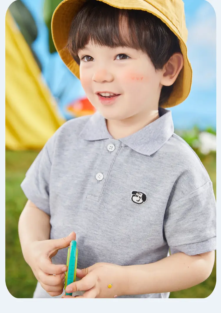 Boys Polo Shirt Short Sleeve Cotton Pique Multi Color — feature 28