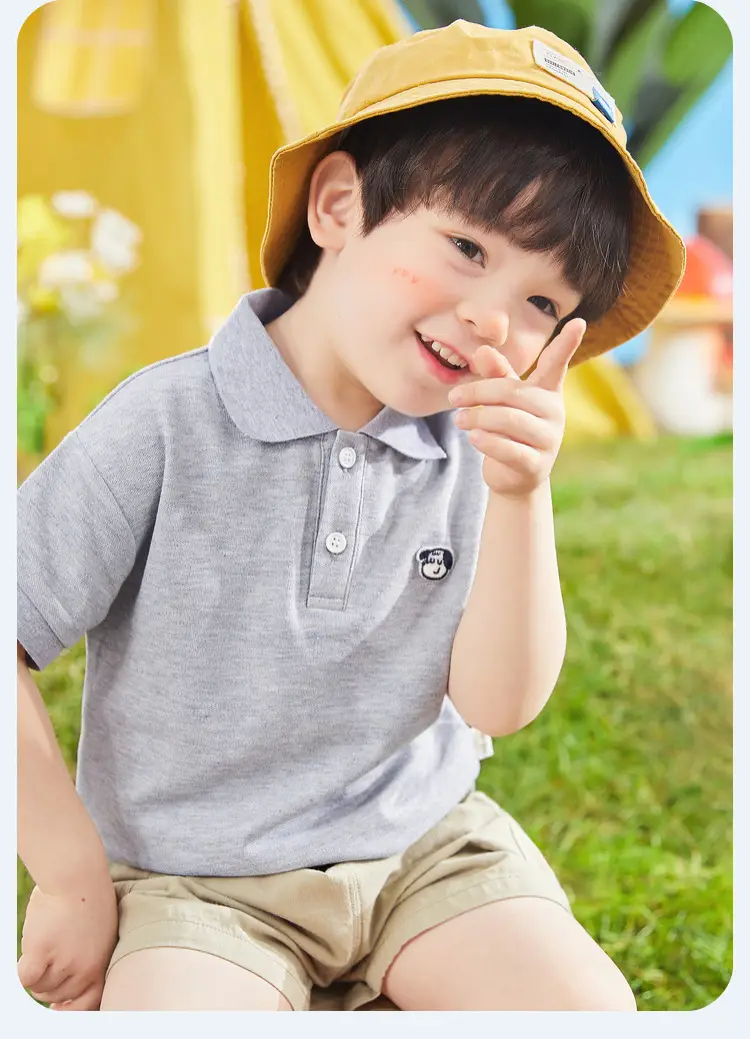 Boys Polo Shirt Short Sleeve Cotton Pique Multi Color — feature 30