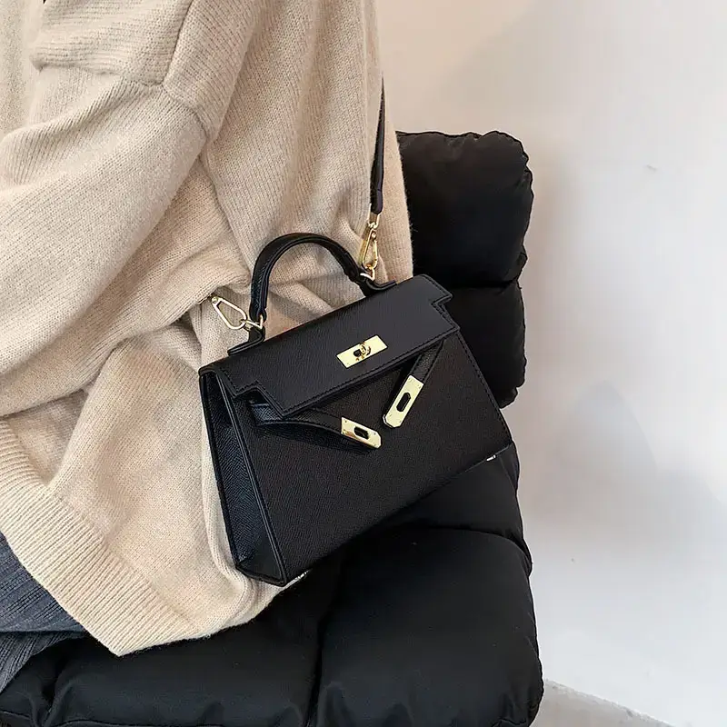 Women's Beige Leather Shoulder Bag with Gold Plated Hardware — feature 29