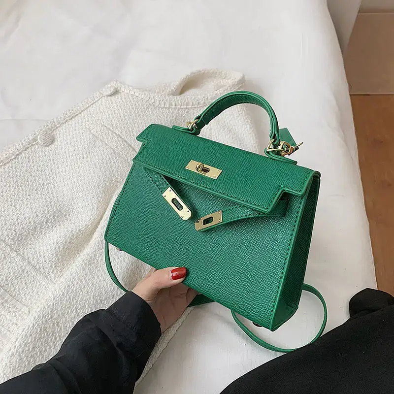 Women's Beige Leather Shoulder Bag with Gold Plated Hardware - Image 5