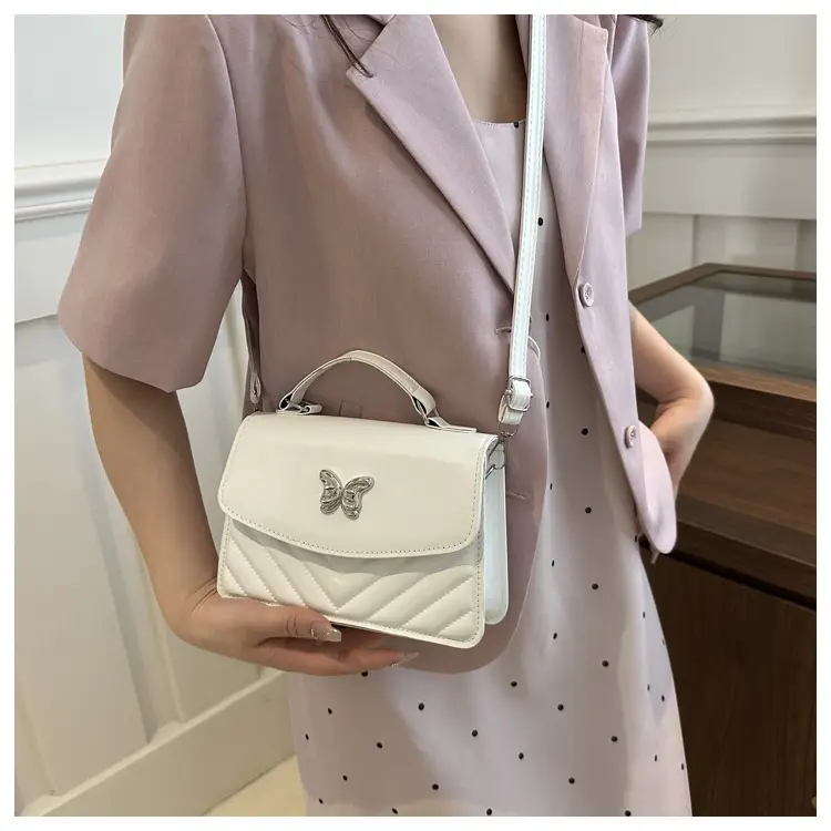 Black Butterfly Rhombic Shoulder Bag for Women — feature 13