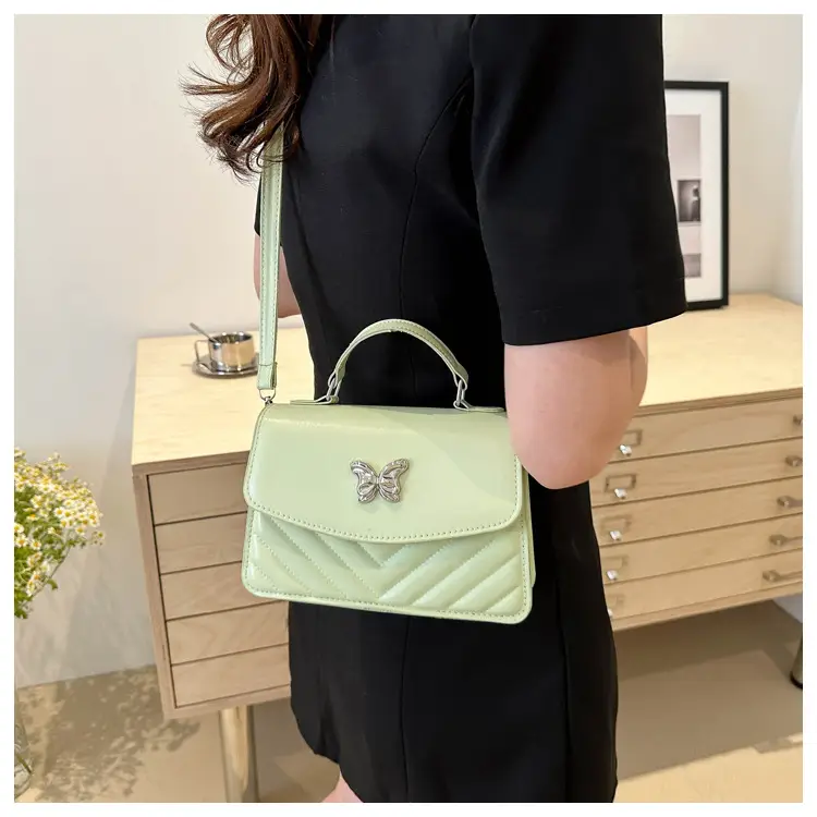 Black Butterfly Rhombic Shoulder Bag for Women — feature 15