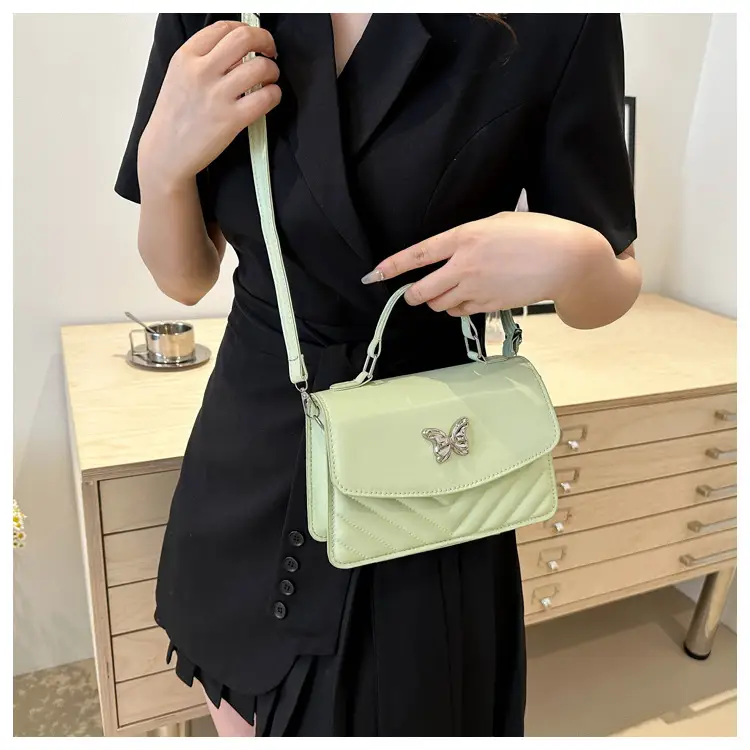 Black Butterfly Rhombic Shoulder Bag for Women — feature 16