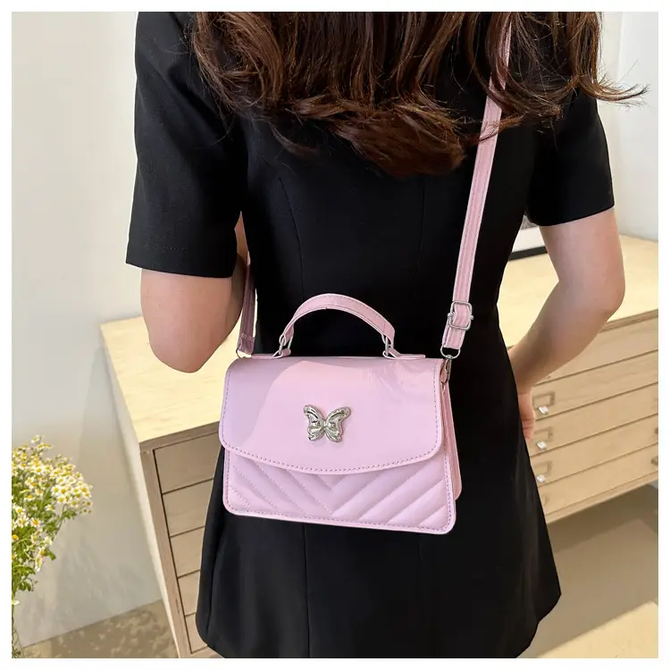 Black Butterfly Rhombic Shoulder Bag for Women — feature 18