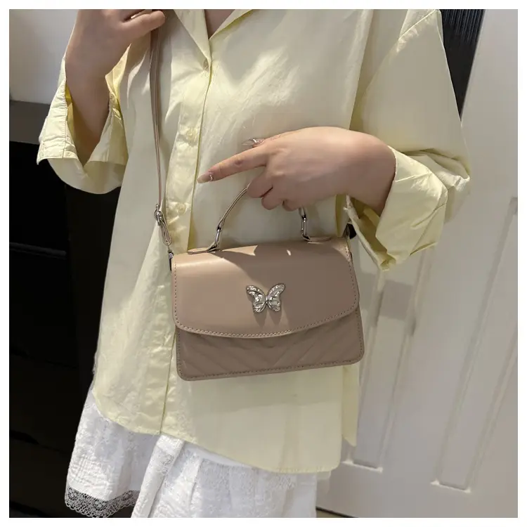 Black Butterfly Rhombic Shoulder Bag for Women — feature 19