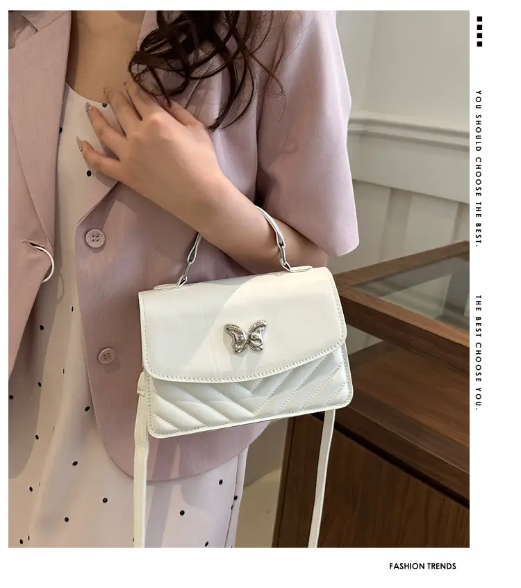 Black Butterfly Rhombic Shoulder Bag for Women — feature 2
