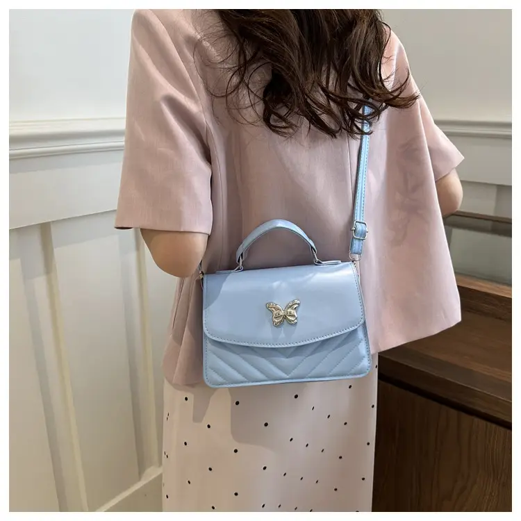 Black Butterfly Rhombic Shoulder Bag for Women — feature 21