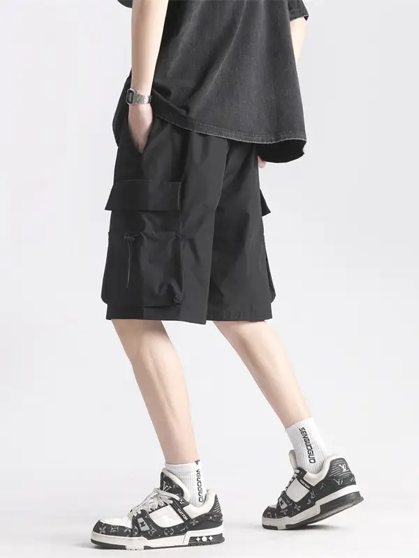 Men's Black Waterproof Functional Shorts Summer Casual - Image 7