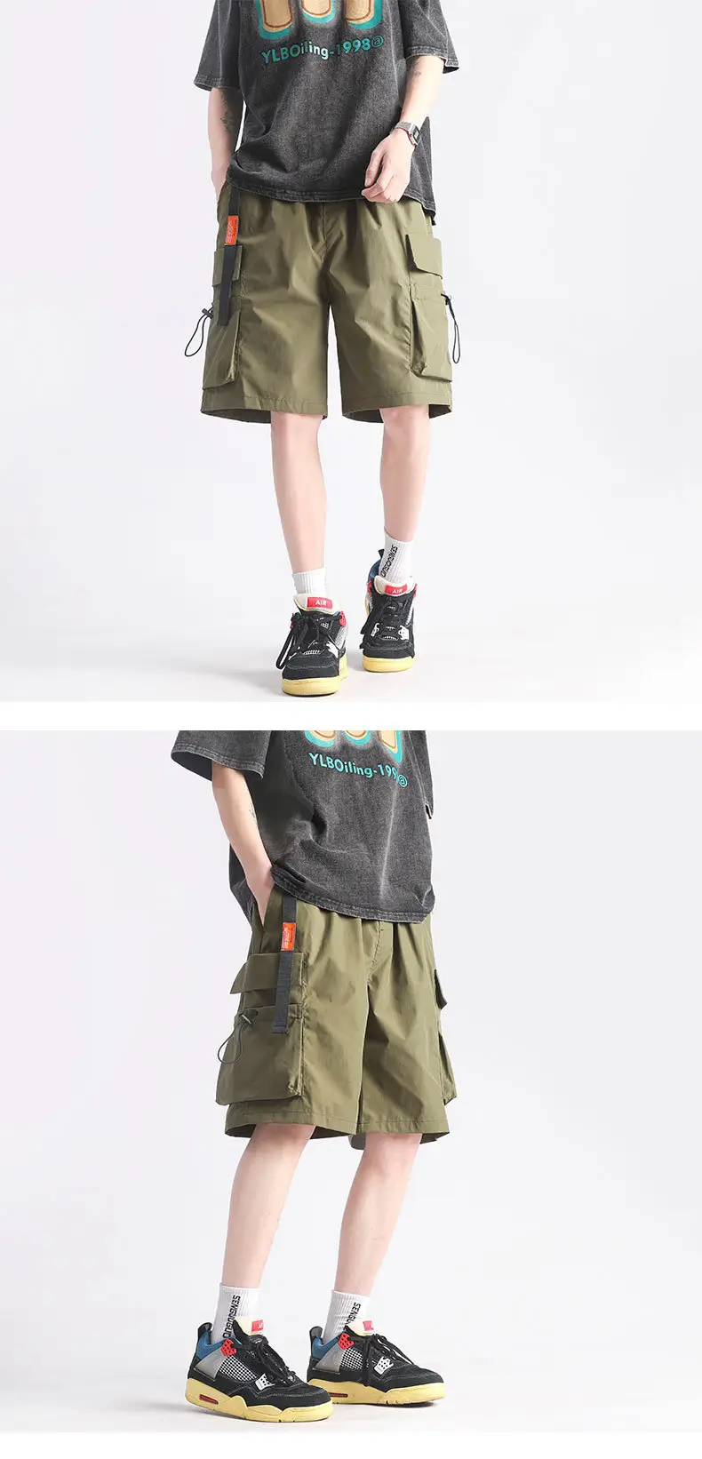 Men's Black Waterproof Functional Shorts Summer Casual — feature 5