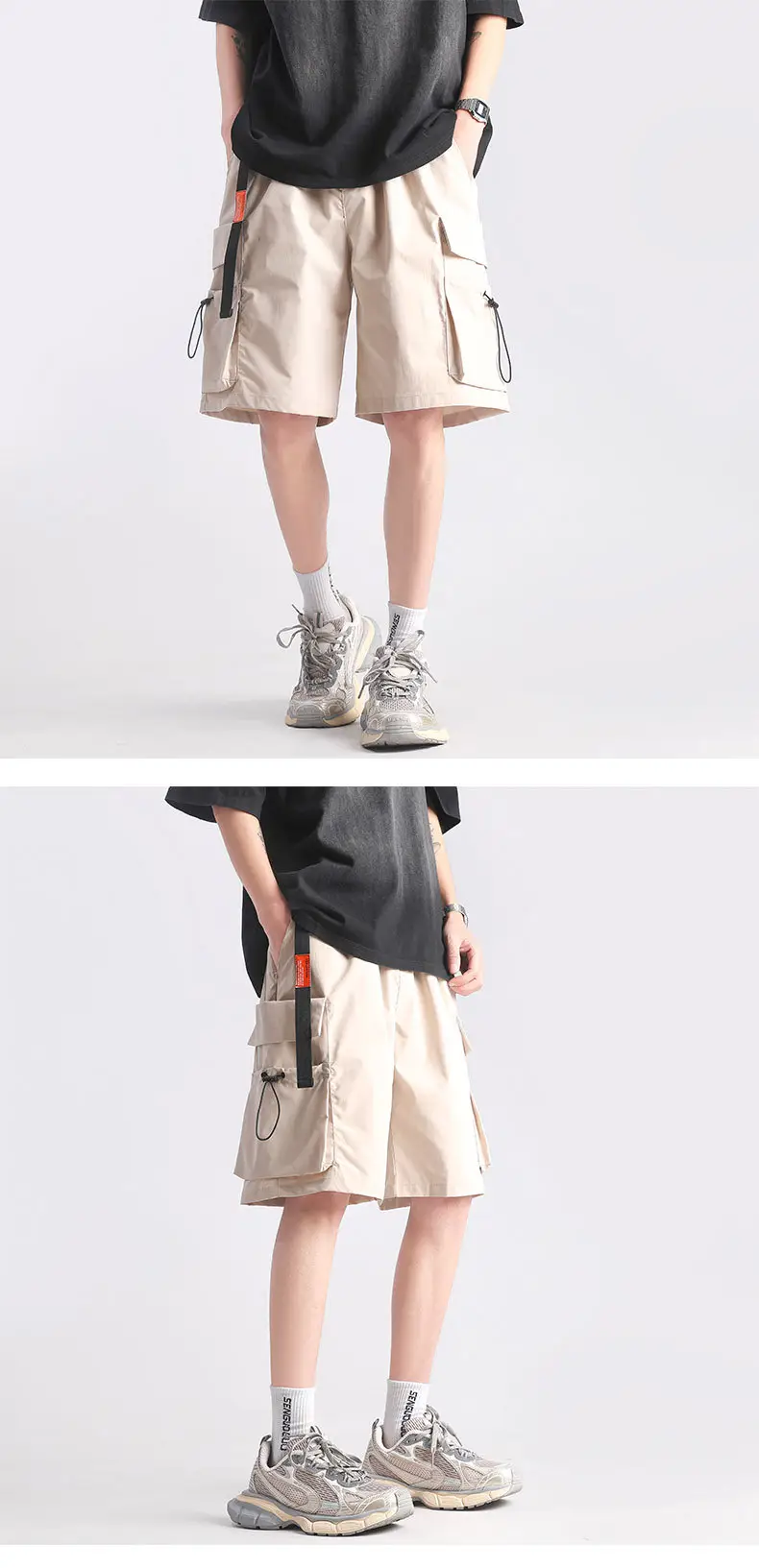 Men's Black Waterproof Functional Shorts Summer Casual — feature 8