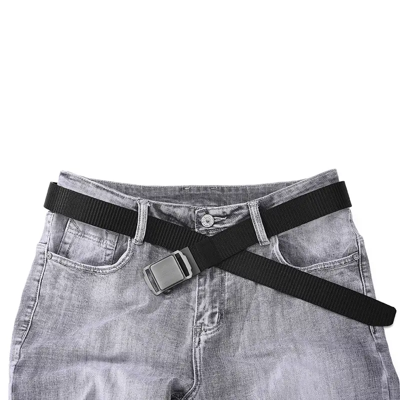 Men's Blue Nylon Belt with Automatic Buckle - Image 8