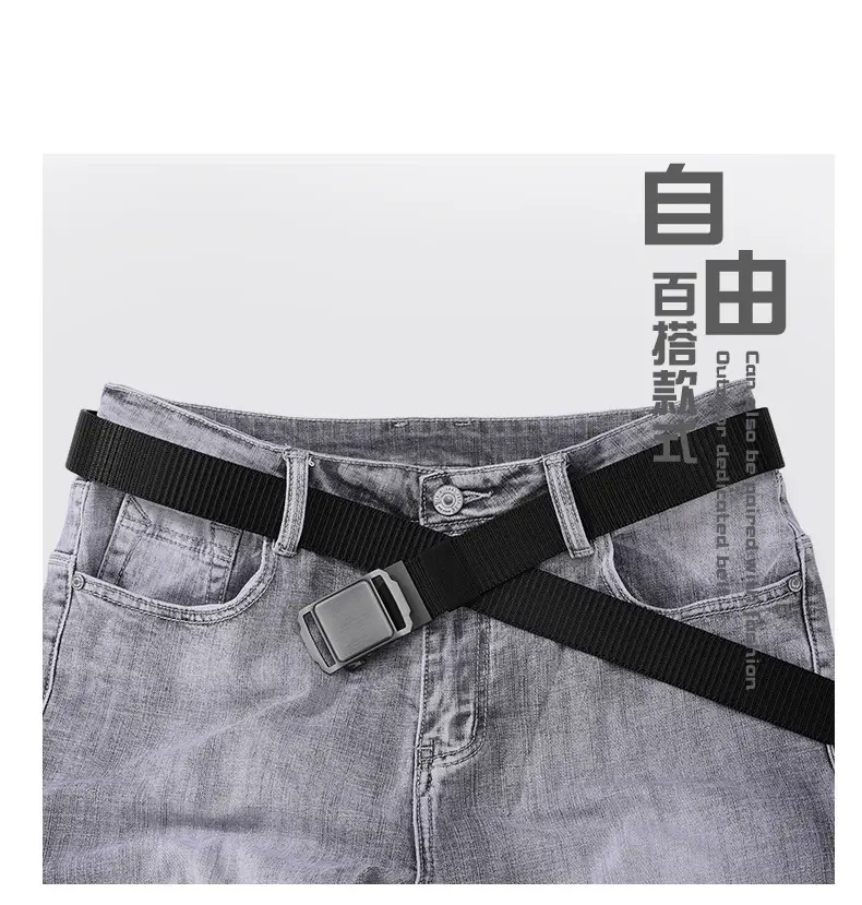 Men's Blue Nylon Belt with Automatic Buckle — feature 20