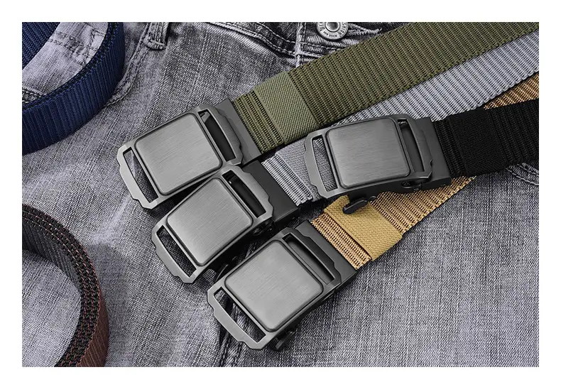 Men's Blue Nylon Belt with Automatic Buckle — feature 21