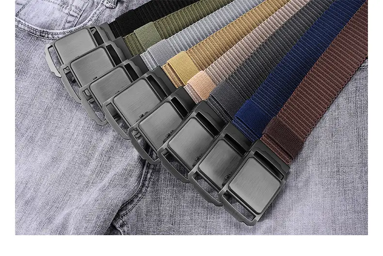 Men's Blue Nylon Belt with Automatic Buckle — feature 23