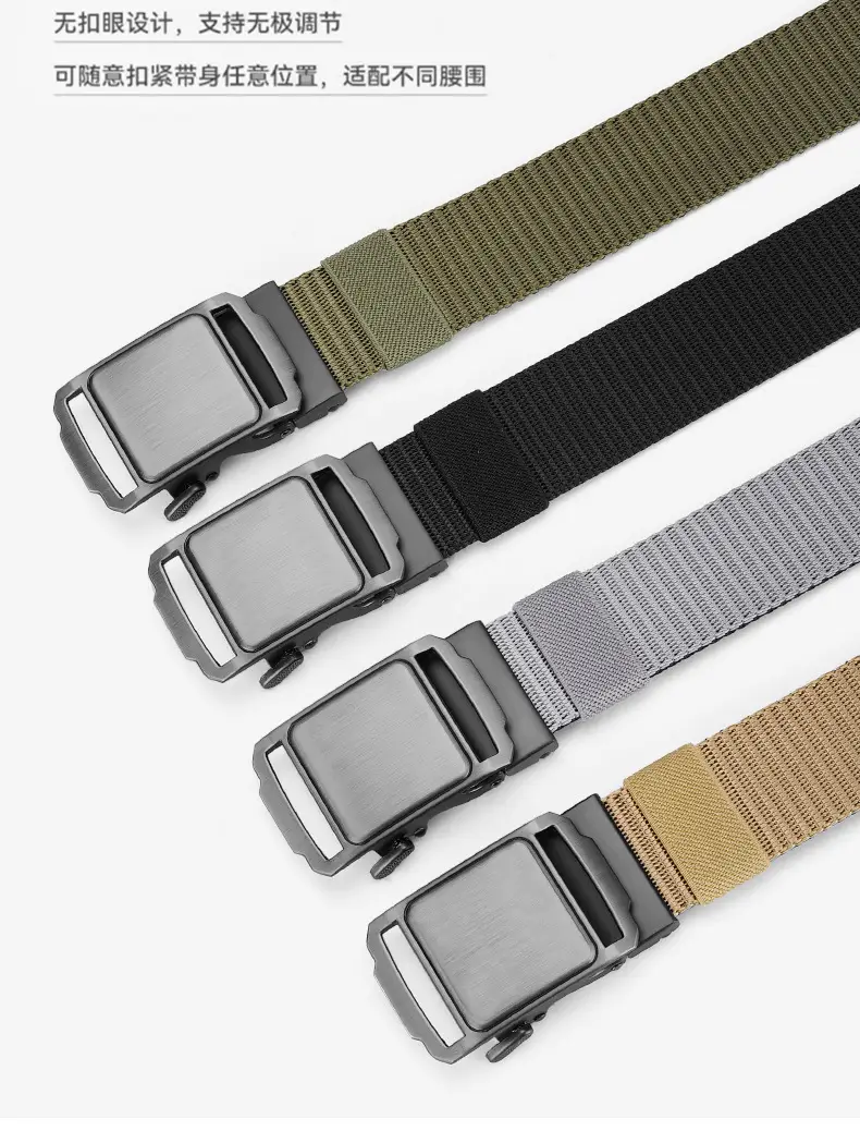 Men's Blue Nylon Belt with Automatic Buckle — feature 9