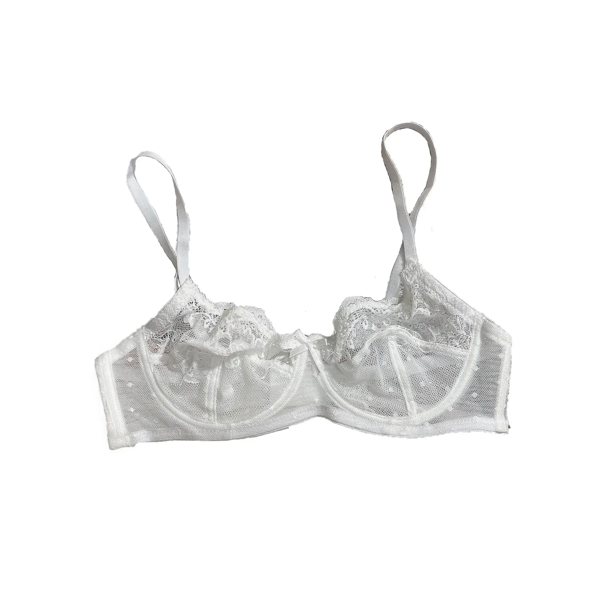 French Cross-Border Sexy Transparent Bra Ultra-Thin with Rings