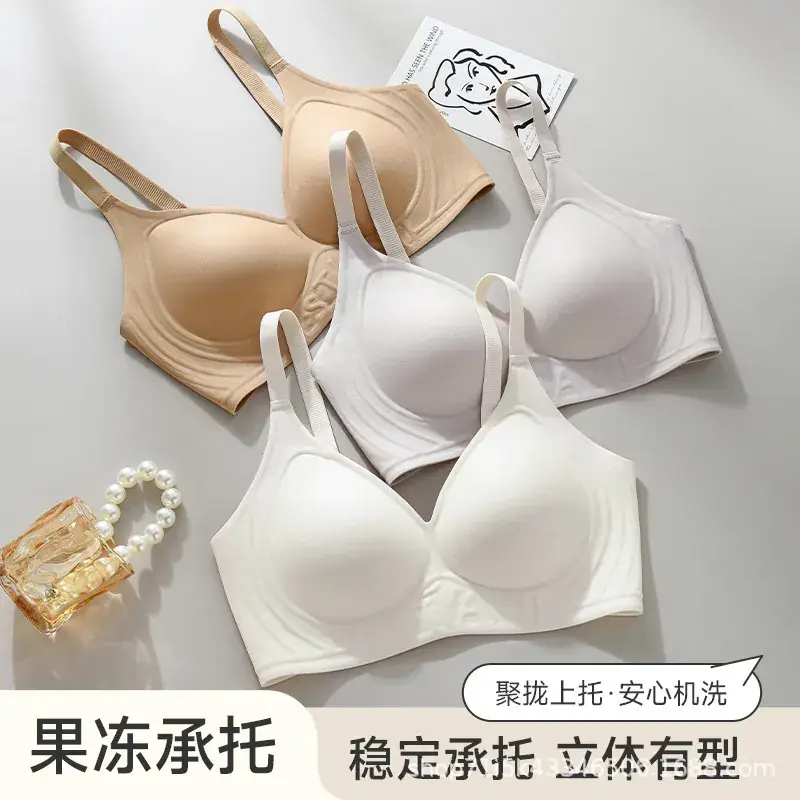 Jelly Seamless Bra for Women Large Busts Fixed Cup Breathable - Image 9