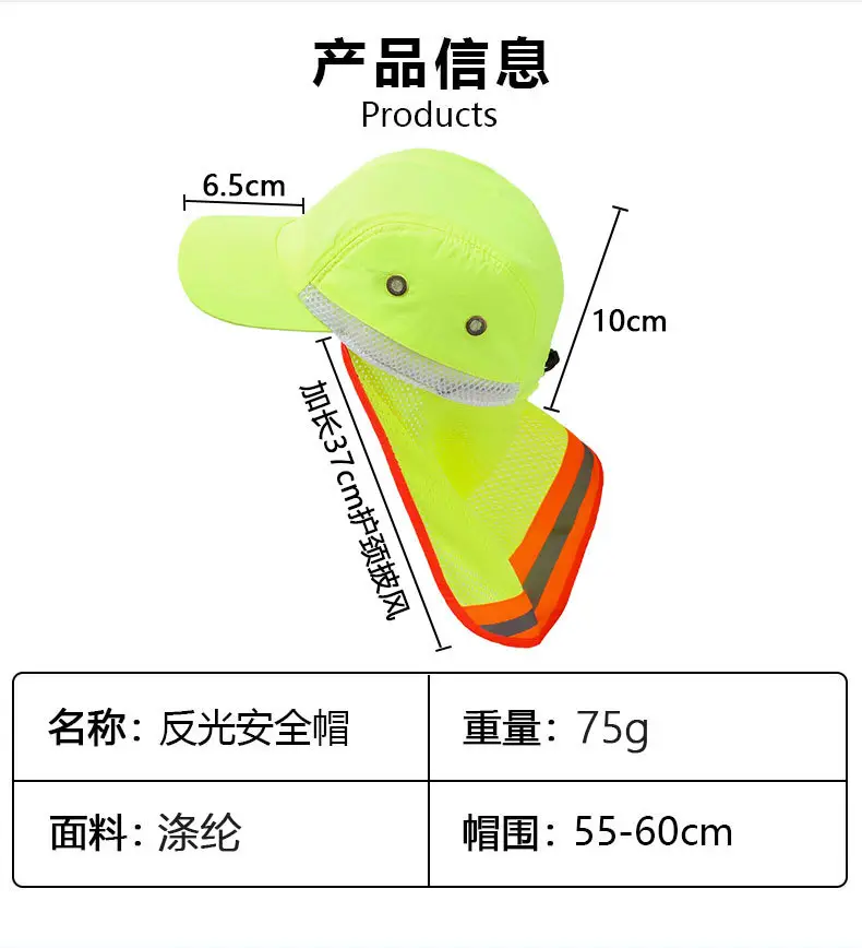 High-Visibility Reflective Sun Hat for Men Women — feature 12
