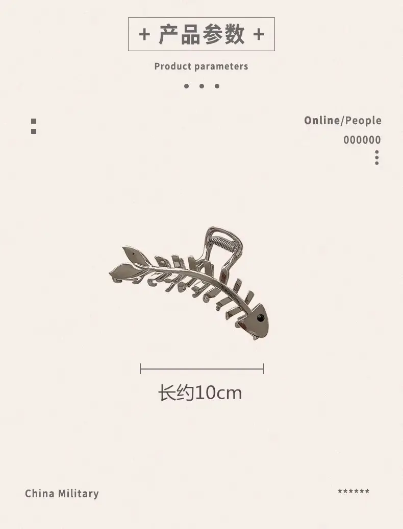 Silver Cold Style Hairpin with Stone Accents — feature 3
