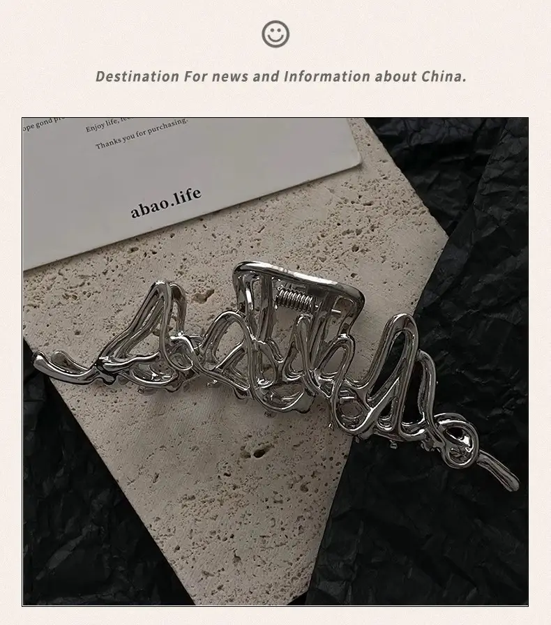 Silver Cold Style Hairpin with Stone Accents — feature 6