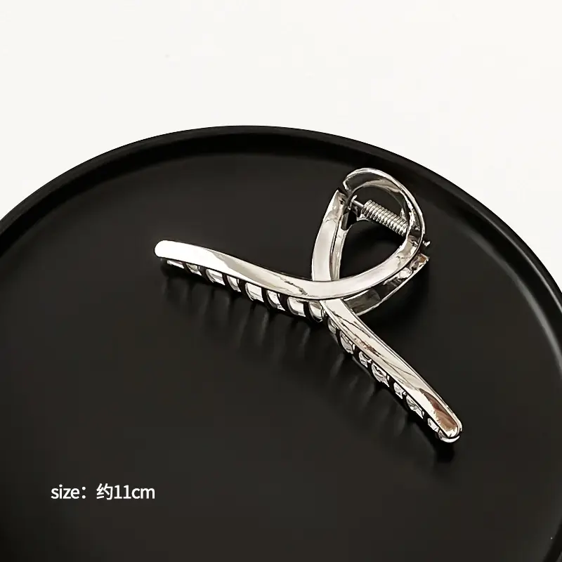Silver Cold Style Hairpin with Stone Accents - Image 14