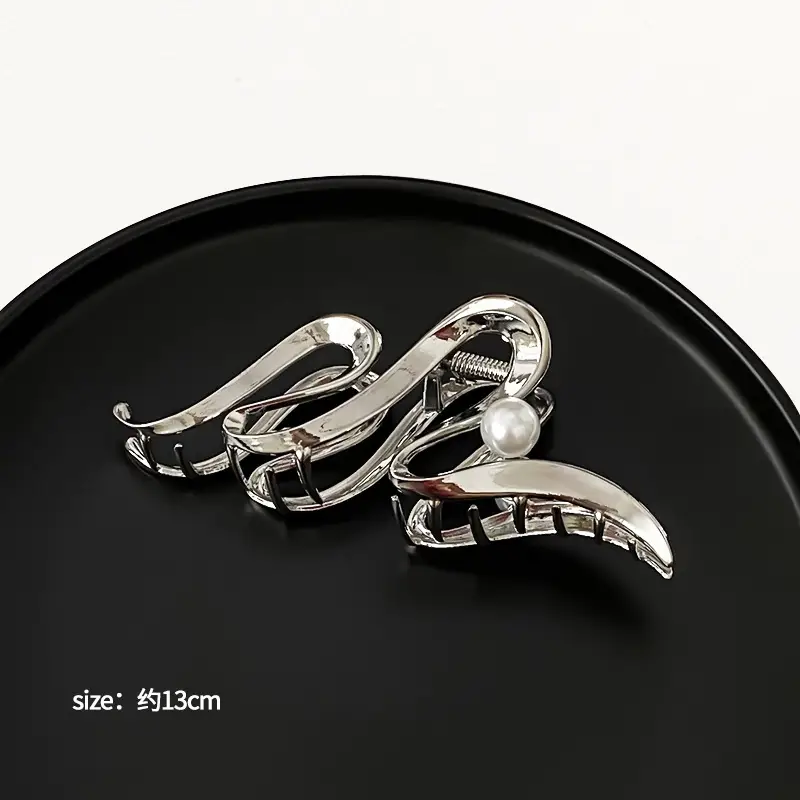 Silver Cold Style Hairpin with Stone Accents - Image 15
