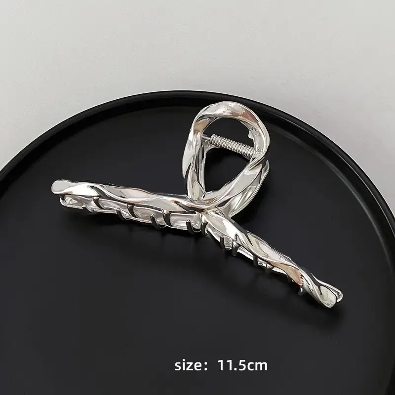 Silver Cold Style Hairpin with Stone Accents - Image 18