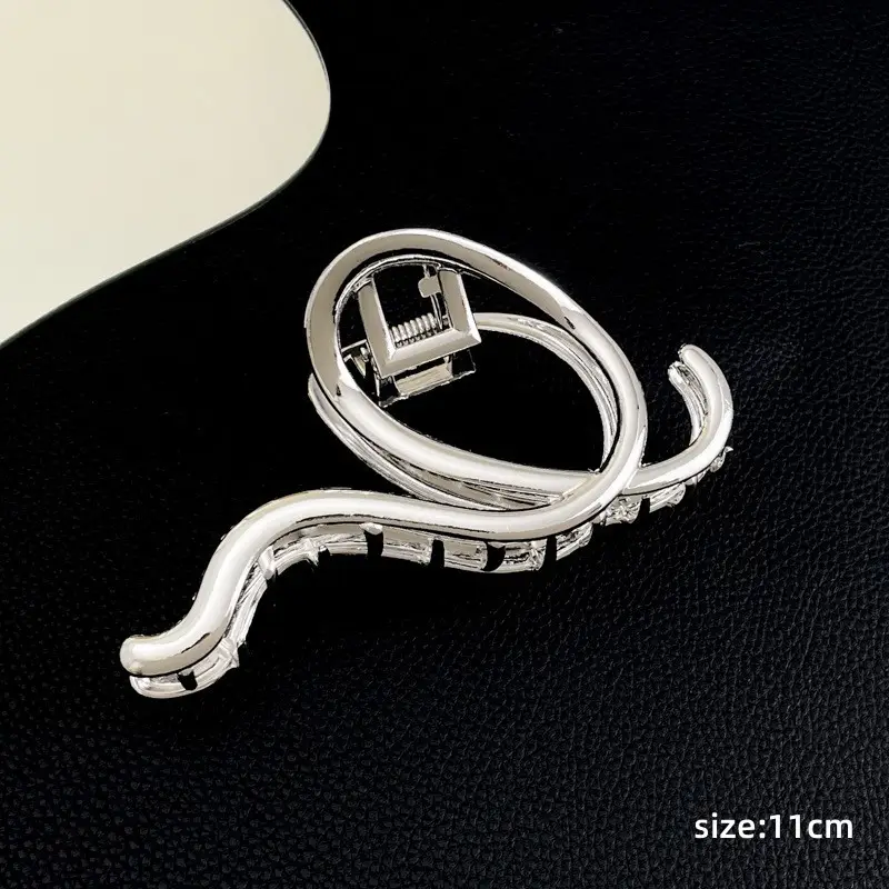 Silver Cold Style Hairpin with Stone Accents - Image 23