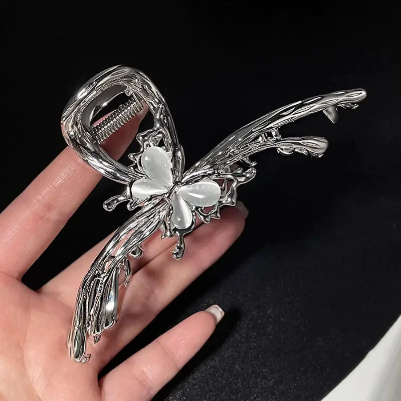 Silver Cold Style Hairpin with Stone Accents - Image 41