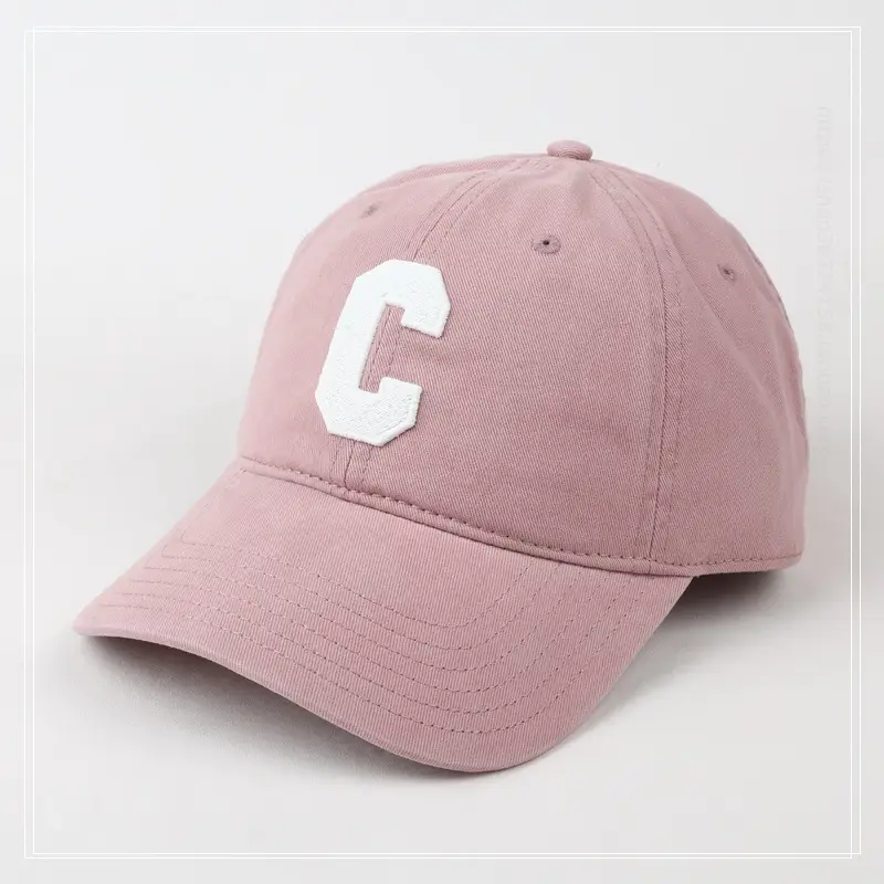 Women's Gray C Embroidered Baseball Cap - Image 4