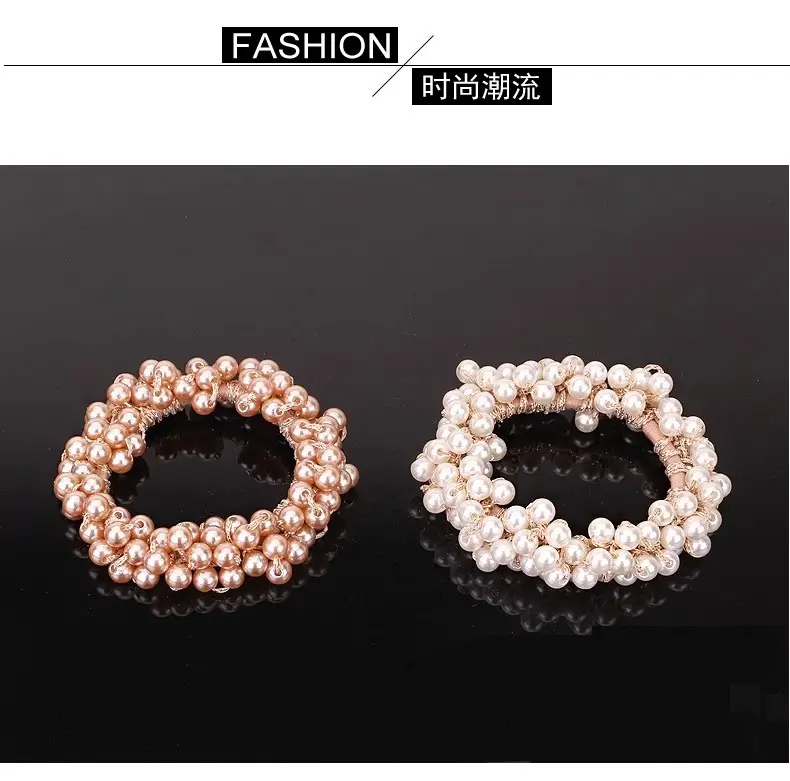 Korean Pearl Hair Ring Bracelet Dual Purpose High Elastic — feature 4