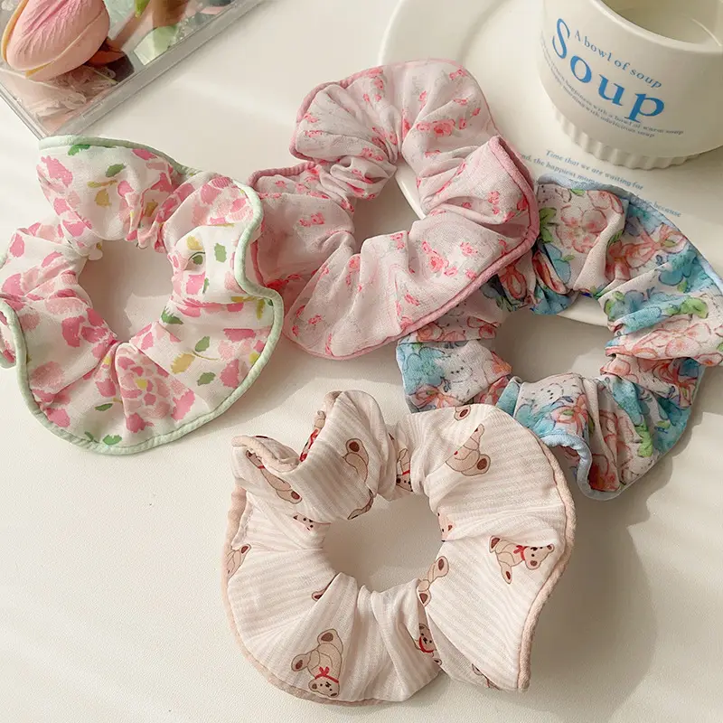 Floral Heart Ponytail Hair Tie for Girls — feature 1