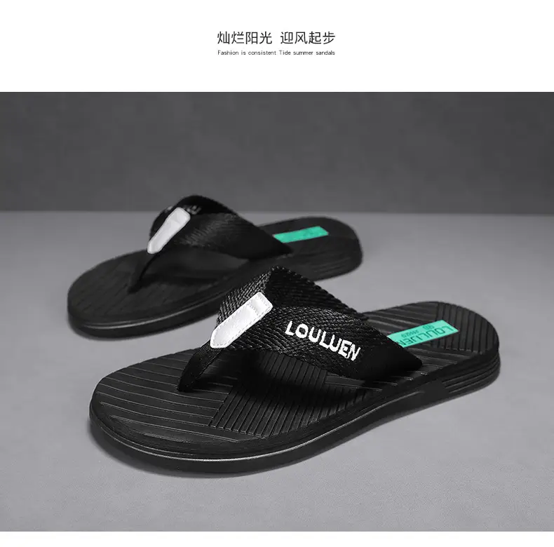 Summer plus size Flip-flops Men's Outer Wear Flip-flops Casual Trendy Non-slip Distinctive Fashionable Beach Sandals and Slippers — feature 10