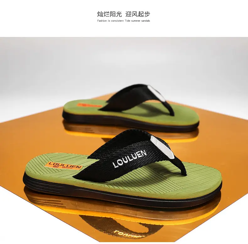 Summer plus size Flip-flops Men's Outer Wear Flip-flops Casual Trendy Non-slip Distinctive Fashionable Beach Sandals and Slippers — feature 12