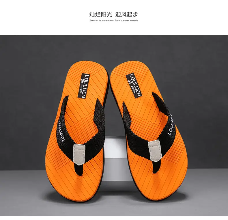 Summer plus size Flip-flops Men's Outer Wear Flip-flops Casual Trendy Non-slip Distinctive Fashionable Beach Sandals and Slippers — feature 13