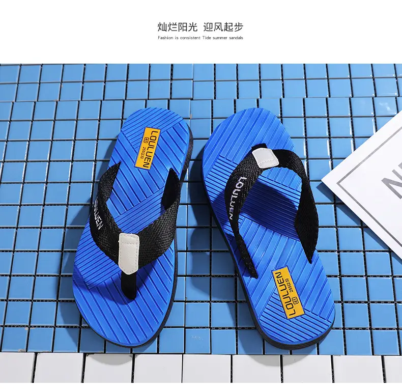 Summer plus size Flip-flops Men's Outer Wear Flip-flops Casual Trendy Non-slip Distinctive Fashionable Beach Sandals and Slippers — feature 15